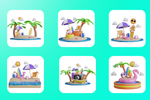 3D Summer Holiday Pack