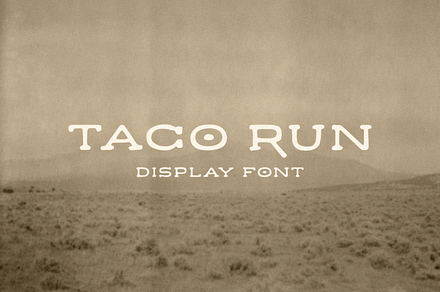 Taco Run, a Slab Serif Font by Bruised Goods