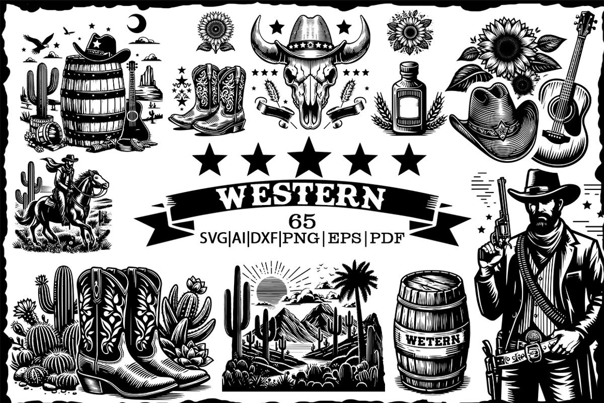 Western vector clipart, a Graphic by FITALARTSNEDIGI (Photo 1 of 9)