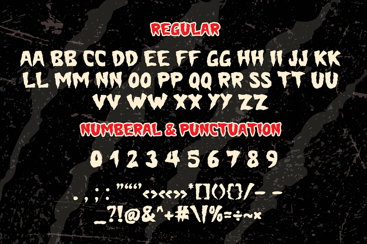 Gloomy Horror is a Halloween font, a Handwritten Font by Brown Cupple (Photo 8 of 8)