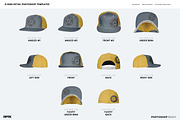 Flat Peak Cap Photoshop Template, a Hat Mockup by PrePress Toolkit (Thumbnail 2 of 4)