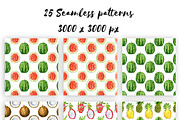 Watercolor tropical fruits clipart, a Food Illustration by Evgeniia (Thumbnail 9 of 10)