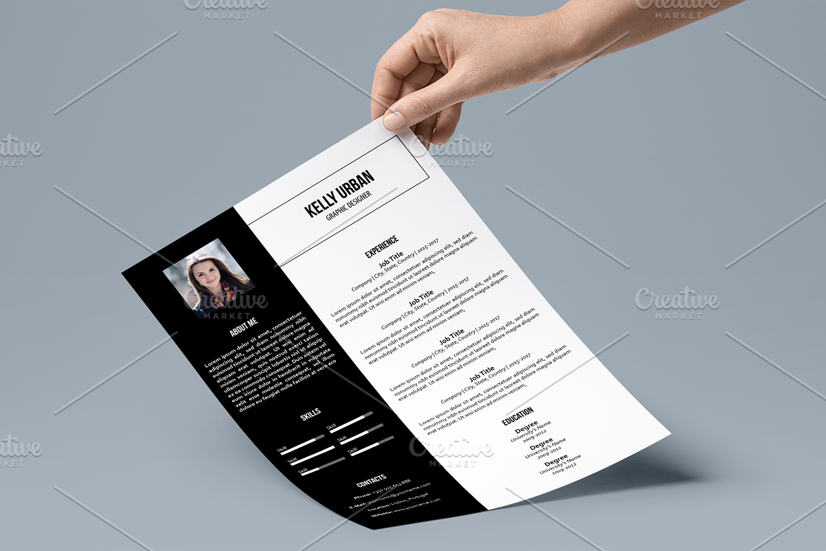 Minimalist Resume / CV - 2 Versions, a Resume Template by Outline Design (Photo 2 of 6)