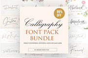Best 45+ Calligraphy Font Bundle, a Script Font by Vultype Co. (Thumbnail 1 of 13)