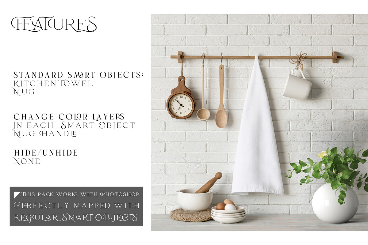 Kitchen Towel Mockups, a Household Mockup by mock-ups (Photo 3 of 15)