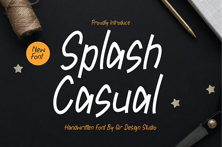 Splash Casual, a Handwritten Font by QR Design Studio