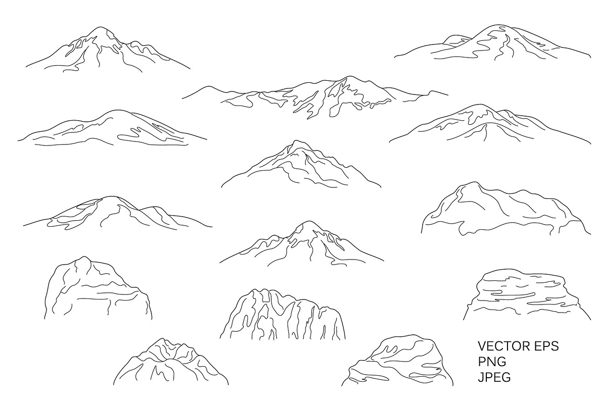 Mountains & Birds, a Decorative Illustration by Valentyna Smordova (Photo 4 of 8)