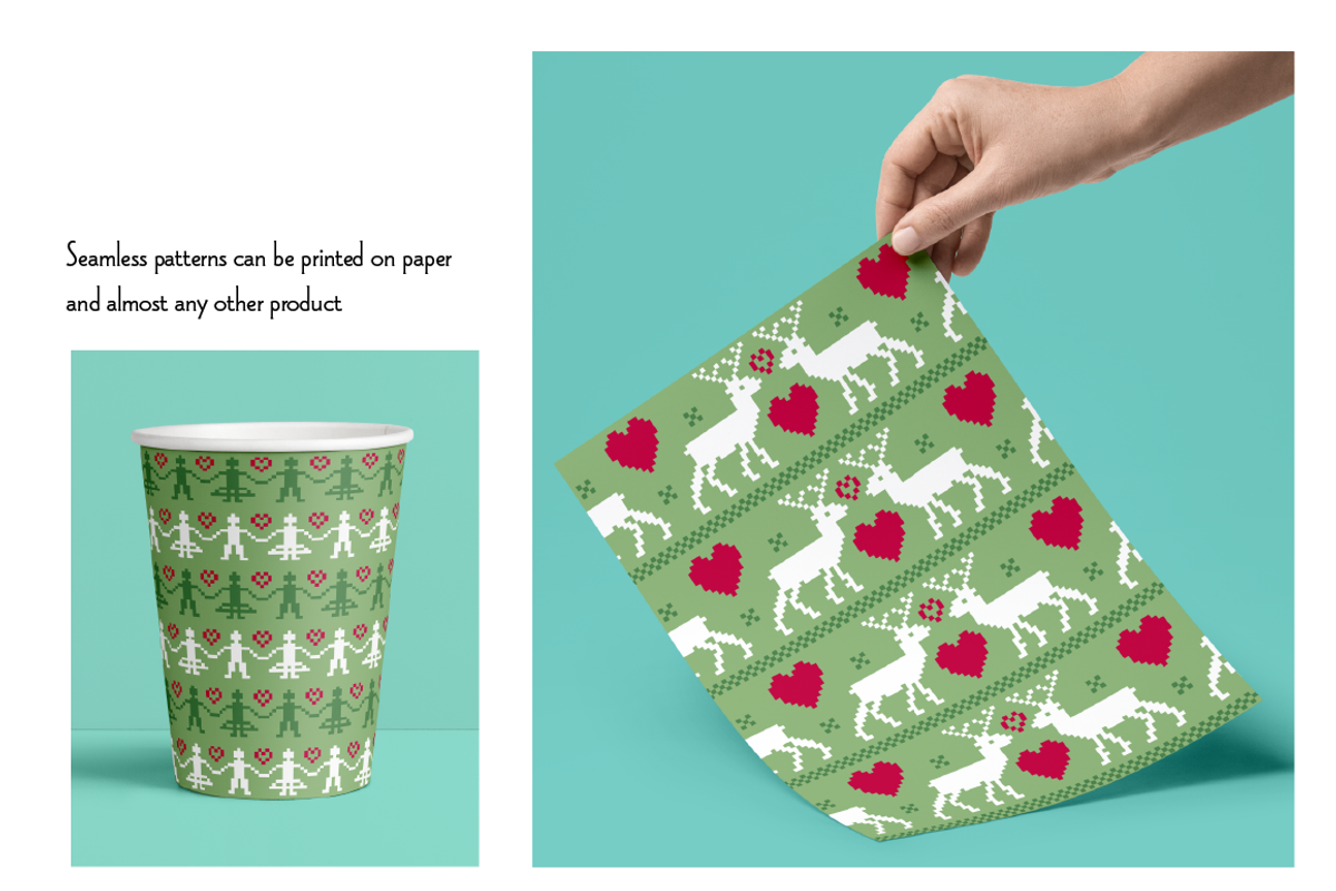 Seamless Scandinavian Patterns preview 2