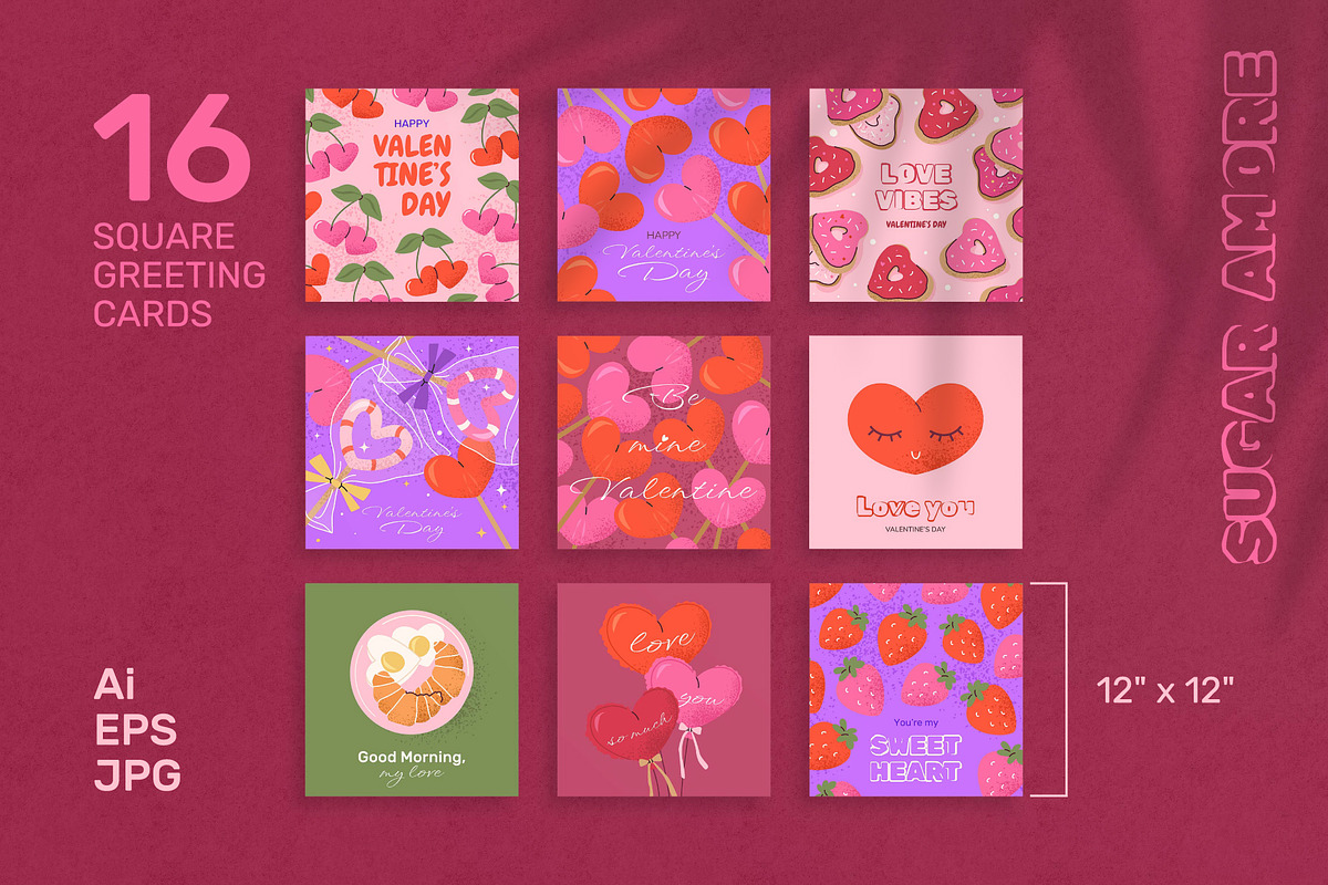 SUGAR AMORE WallArt and Greetings, a Background Graphic by IuliiaSavko (Photo 5 of 11)