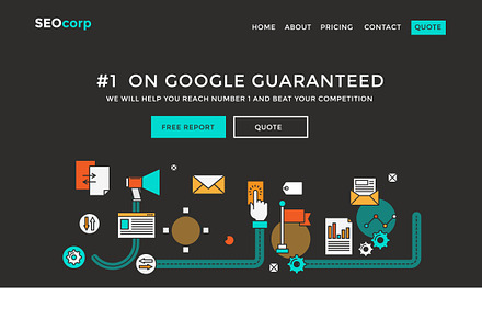 SEO Website psd template
