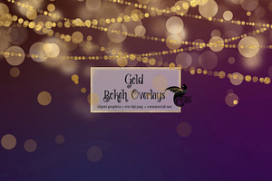 Gold Bokeh Overlays