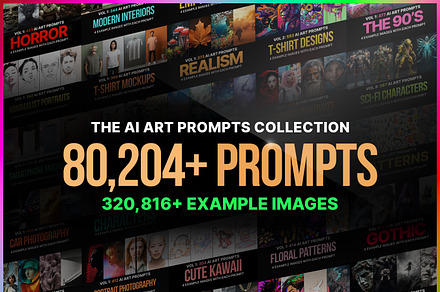 80,204+ Ai Art Prompts With Images, a Background Graphic by Sevenstyles