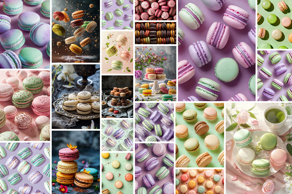77 Macarons, a Food & Drink Photo by Handmadefont (Photo 4 of 12)
