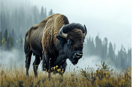Majestic American bison nature, an Animal Photo by Ylivdesign