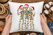 Funny Christmas Skeleton Santa Hat, a Seasonal Illustration by designcity5 (Thumbnail 3 of 4)