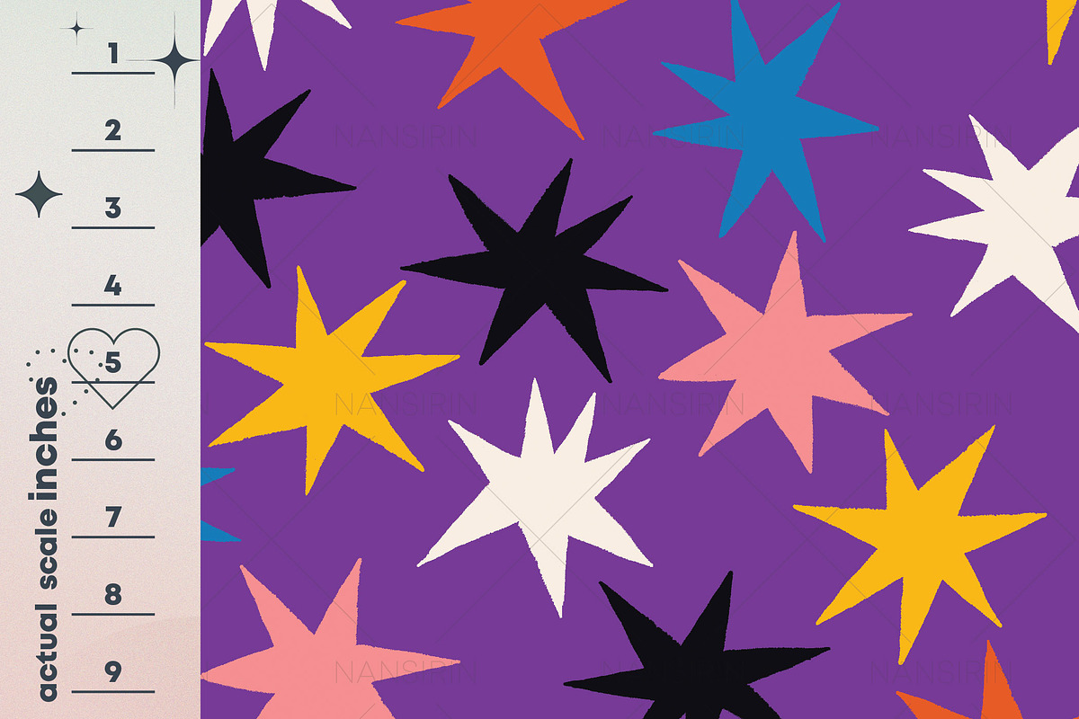 Star Seamless Pattern Set, a Pattern Graphic by Nansirins Studio (Photo 4 of 9)