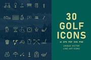 30 Golf Icons, an Icon by Likewise Design Co. (Thumbnail 1 of 4)