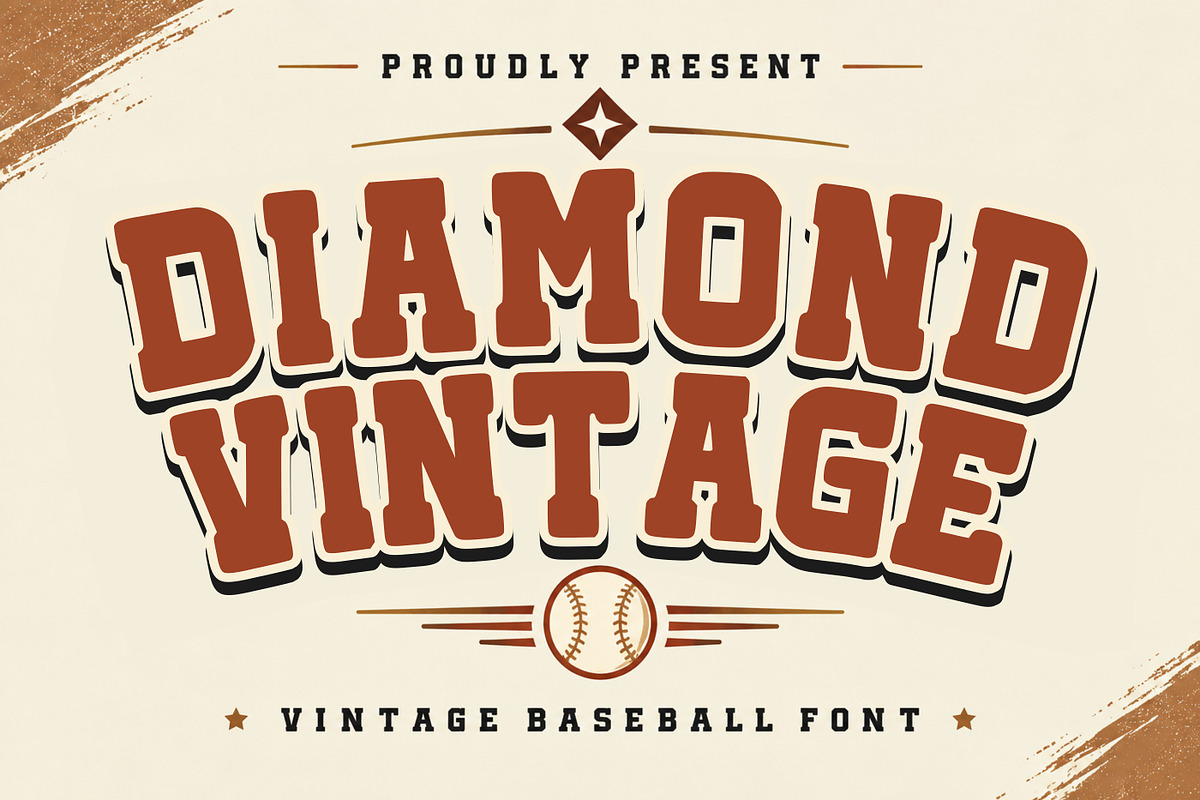 Diamond Vintage - Sports Font, a Slab Serif Font by Limited.studio (Photo 1 of 5)