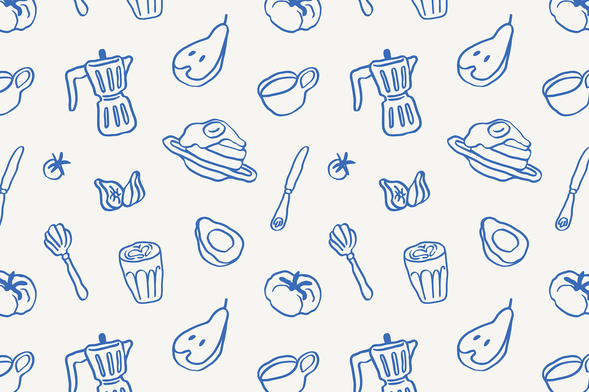 Breakfast food on seamless patterns, a Pattern Graphic by Good Studio (Photo 4 of 11)