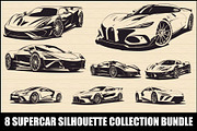 Fast Sport Car Outline Set, an Illustration by jahid234 (Thumbnail 1 of 9)
