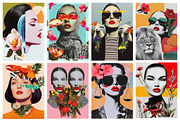 Female horoscope astro collages, a Graphic by Bunny's Little Shop (Thumbnail 2 of 2)