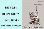 Whimsical Summer Cat Clipart Bundle, an Illustration by SVGArt (Thumbnail 5 of 9)