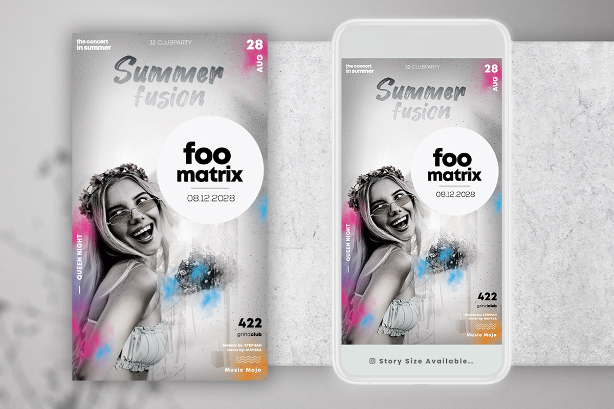 Artist Club Party Instagram Flyer, a Flyer Template by PixelsDesign (Photo 2 of 2)