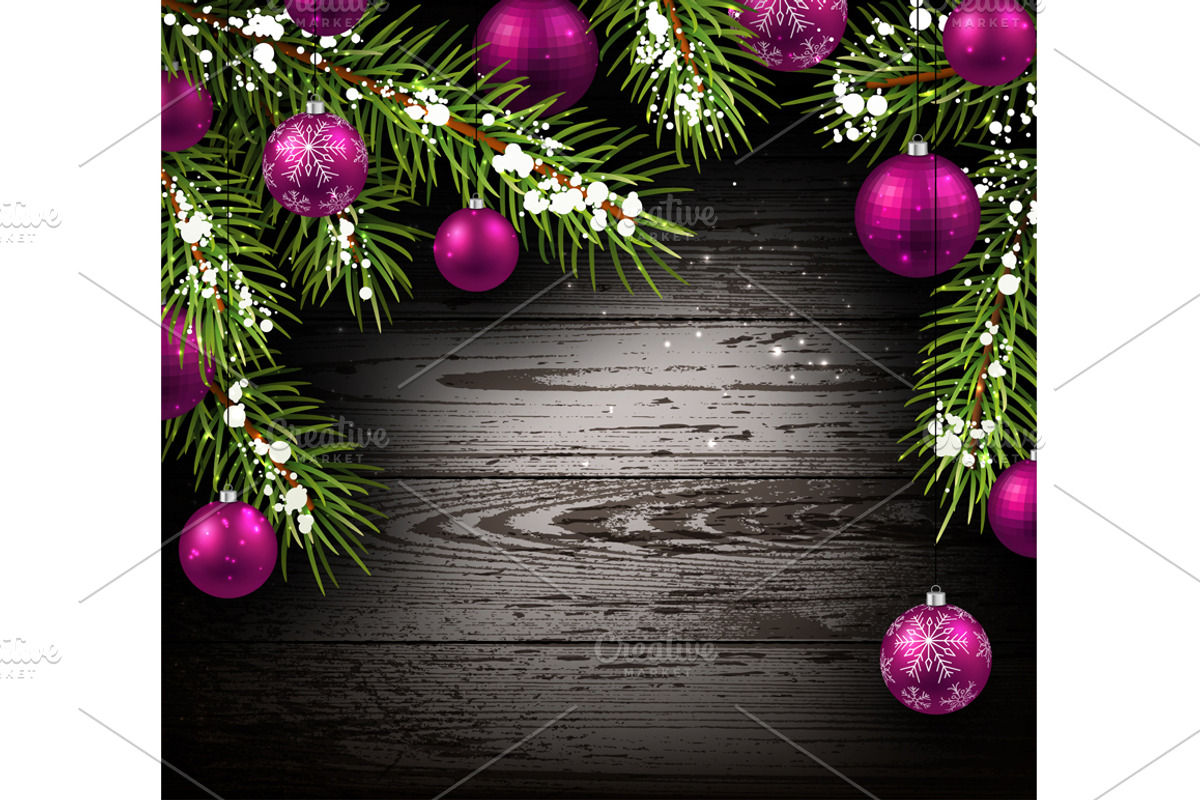 Big violet Christmas & New Year set, a Decorative Illustration by Vjom (Photo 17 of 20)