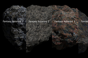 Fantasy Asteroid Collection, an Environmental 3D Model by Flash My Pixel