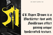 CS Aspen Drawn, a Blackletter Font by Craft Supply Co. (Thumbnail 2 of 8)
