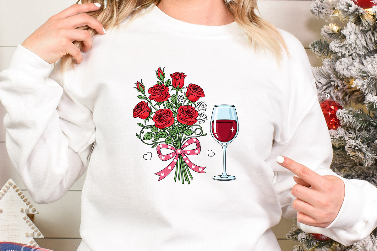 Valentine Wine Glass Clipart PNG, a Graphic by crative8112 (Photo 8 of 8)