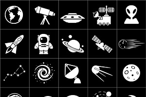 Vector Cosmos Icons - Universe