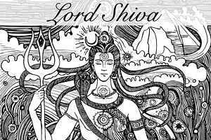 Shiva and Shakti vector illustration