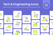 Animated Tech and Engineering Icons, an Outline Icon by Creative Stall (Thumbnail 1 of 4)