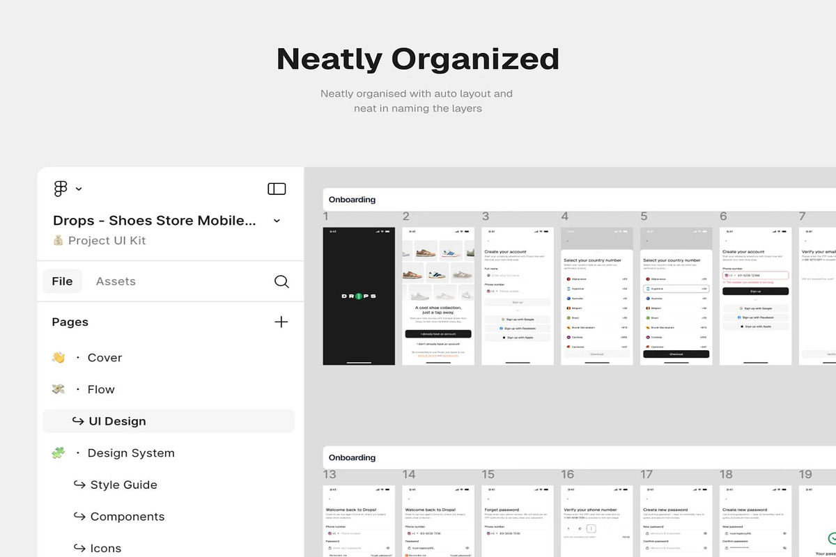 Shoes Store Mobile App UI Kit, an UI Kit Template by Creative Perspective (Photo 4 of 8)