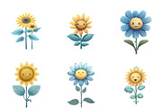 Whimsical Sunflower Summer Clipart, an Illustration by DreamArtGraphic (Thumbnail 2 of 8)