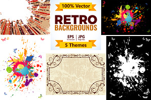 Retro Abstract Backgrounds, a Decorative Illustration by TAlex