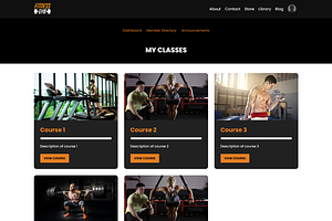 Kajabi Dark Fitness Website Theme