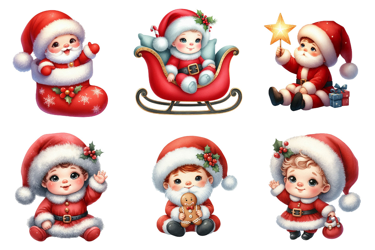 Cute Christmas Baby Santa PNG, a Graphic by CitraGraphics (Photo 4 of 4)