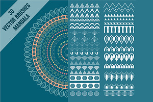 Vector brushes for mandala