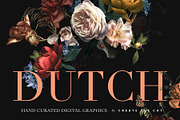 Vintage Floral Clip Art - Dutch, an Illustration by Create The Cut (Thumbnail 1 of 12)