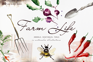 Farm Life watercolour set