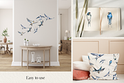 Swallows Watercolour Set, a Decorative Illustration by Tati Bordiu (Thumbnail 6 of 6)