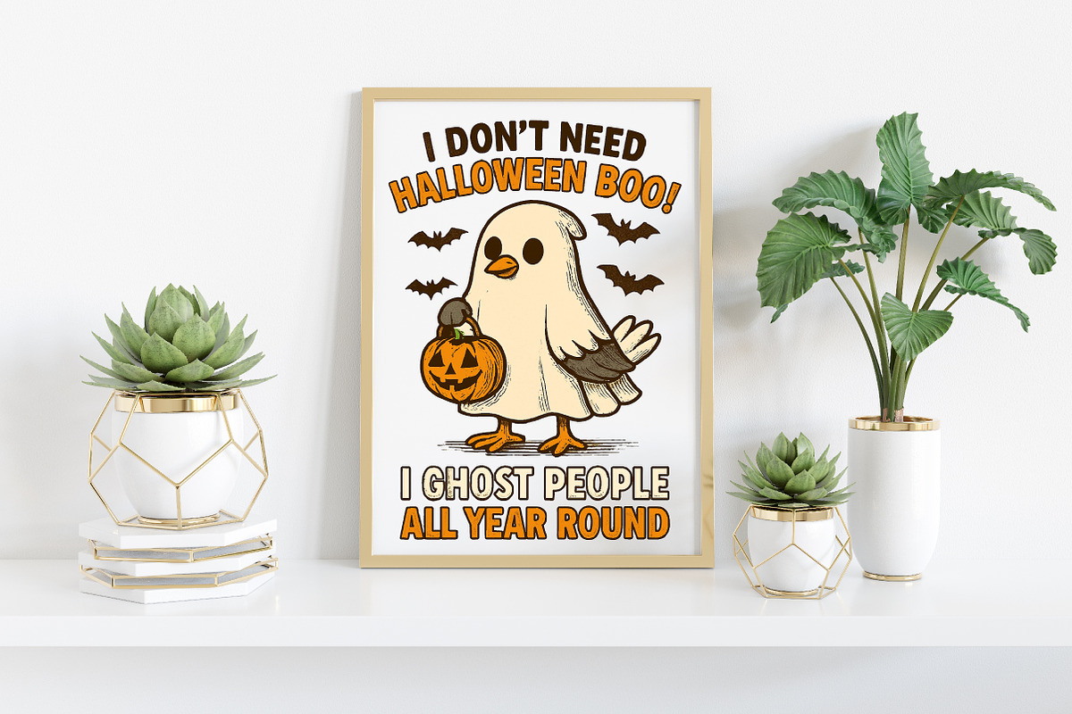 Funny Halloween Silly Goose PNG, an Illustration by Craft Nest (Photo 4 of 6)