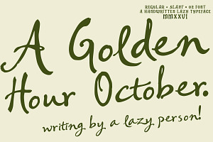 Golden Hour October, a Handwritten Font by Struggle Studio