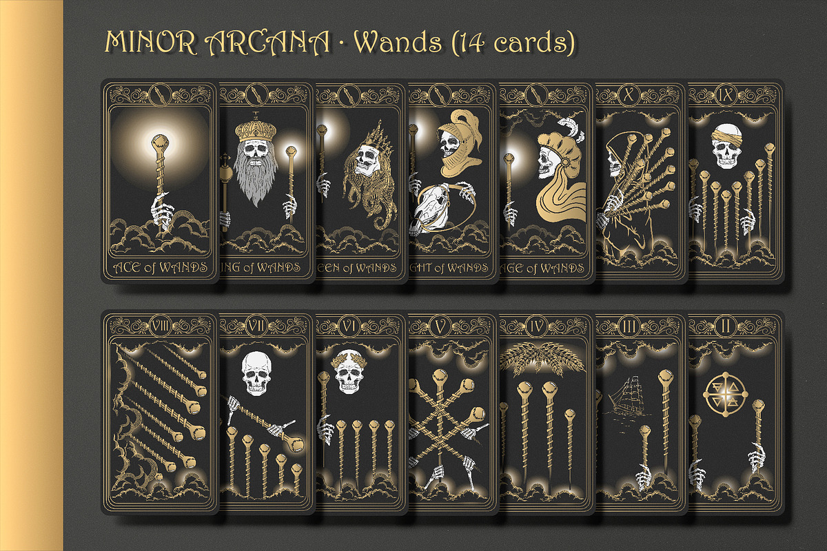 Black & Gold Tarot Deck, an Illustration by Evgenia Pichkur (Photo 6 of 8)