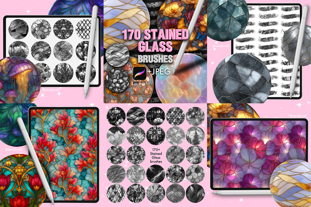Procreate Textures BUNDLE brushes, a Brush Add-On by Revabrush (Photo 5 of 7)