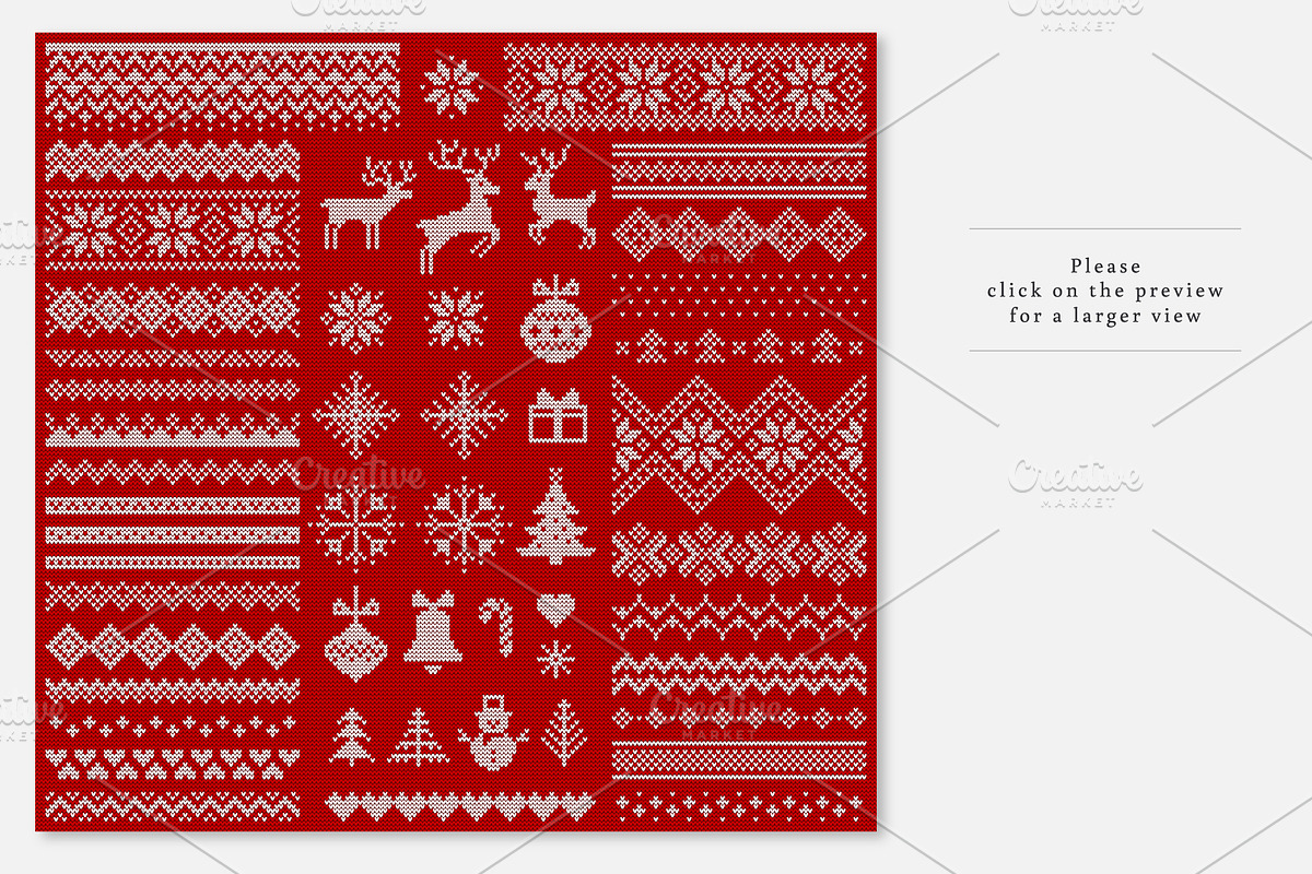 Knitted Letters, Symbols & Ornaments, a Background Graphic by JuliaMalinovskaya (Photo 2 of 5)