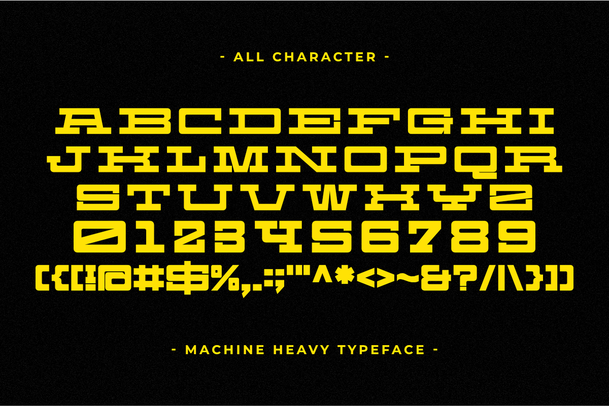 Machine Heavy - Condensed Slab, a Slab Serif Font by Pian45 Studio (Photo 5 of 6)