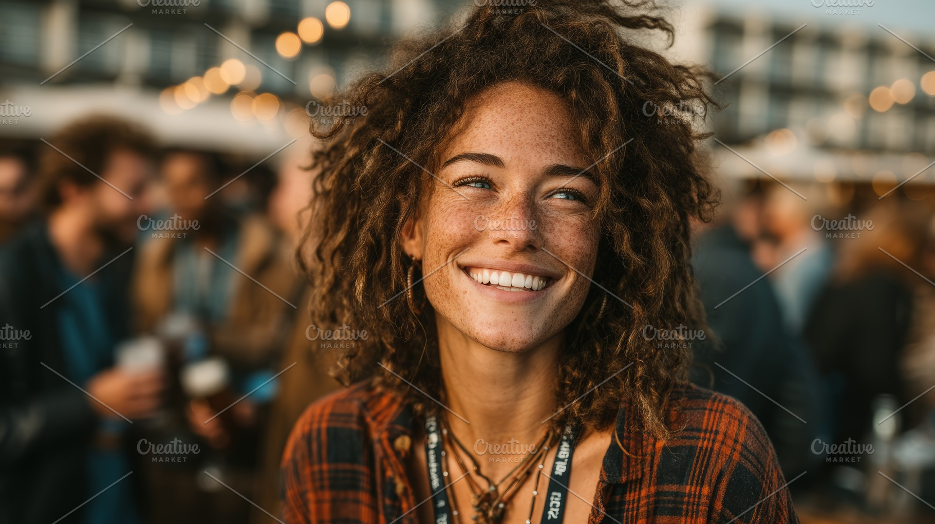 Smiling woman enjoying outdoor event with joyful atmosphere and vibrant energy, a Person Photo by AS photostudio